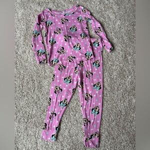 Disney Minnie Mouse Pink 2 Piece Pajama Set